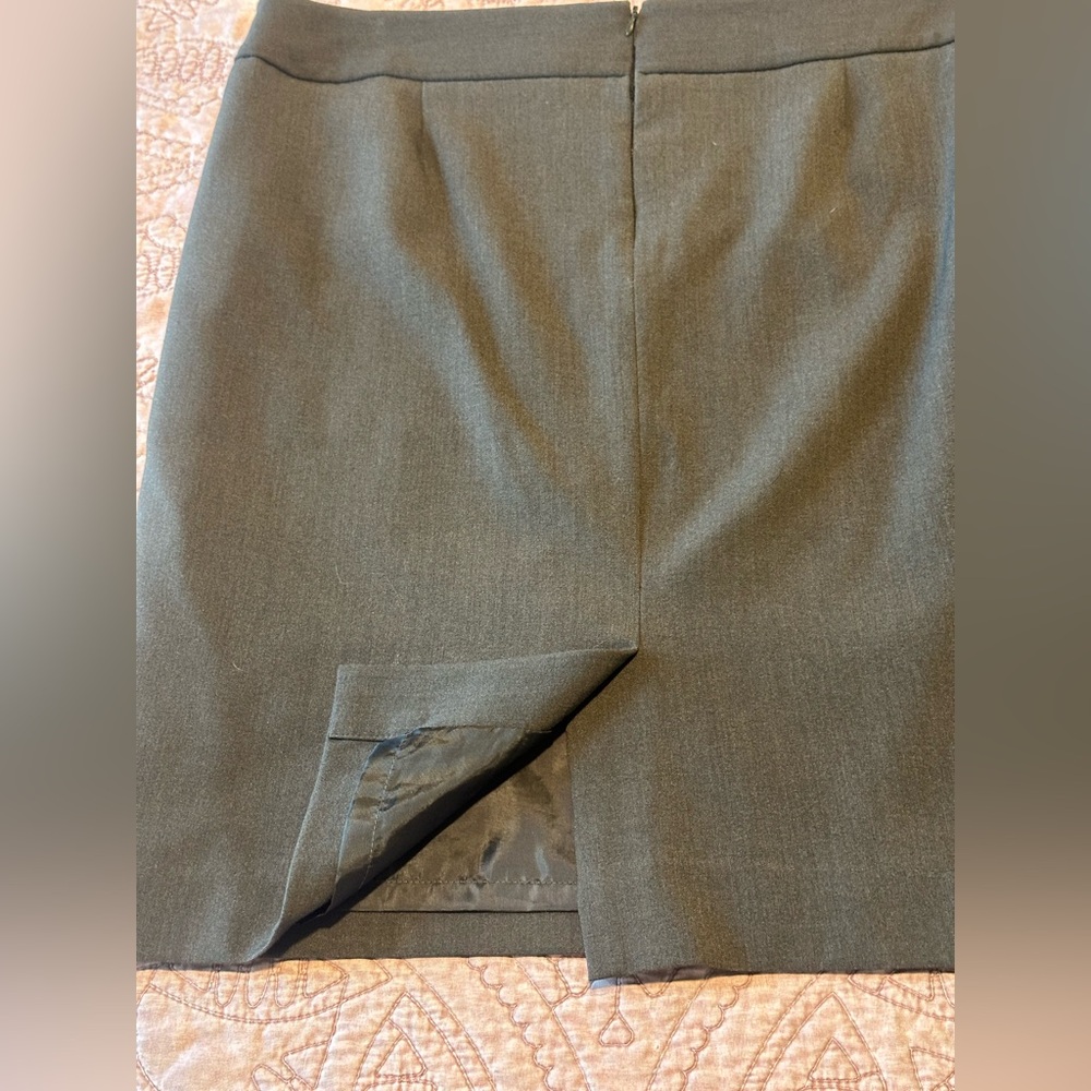 Anne Klein dark grey skirt 14P - Picture 7 of 10